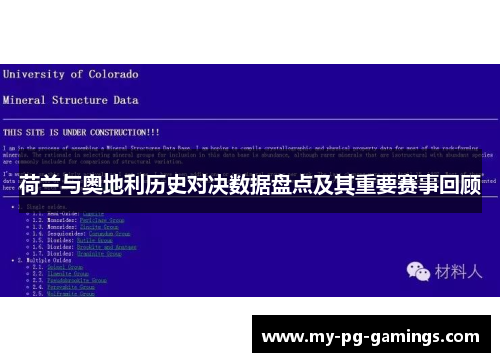 荷兰与奥地利历史对决数据盘点及其重要赛事回顾 荷兰与奥地利历史对决数据盘点及其重要赛事回顾